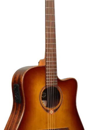 Lag T118DCE-BRS Dreadnought Cutaway Electro Brown Shadow | Expédition immédiate