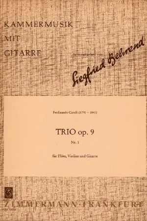 Carulli F. Trio OP 9 N°1 Flute, Violon et Guitare | Commandez dès aujourd'hui