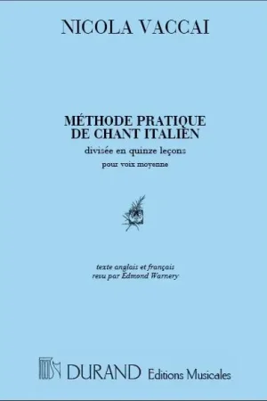 Vaccai N. Methode Pratique de Chant Voix Mezzo - Derniers articles