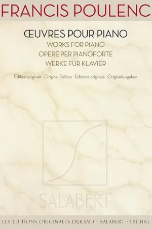 Livraison rapide - Poulenc F. Oeuvres Piano