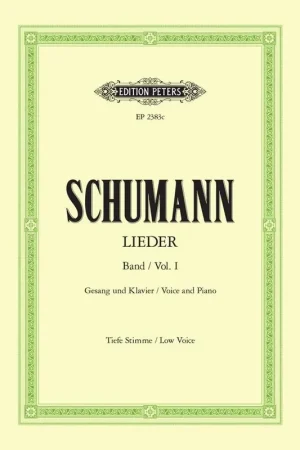Schumann R. Lieder Vol 1 Voix Basse | Disponible à la commande