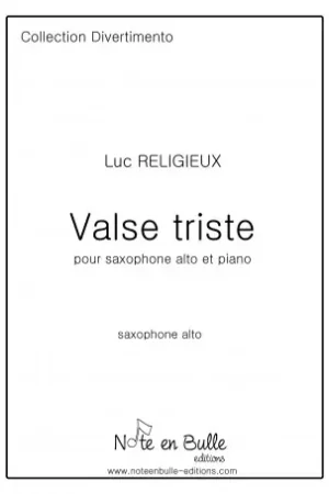 Religieux L. Valse Triste Saxophone Alto | Promotion