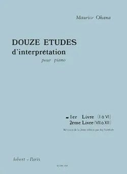 Ohana M. Etudes D'interpretation Vol 1 Piano - Vente flash