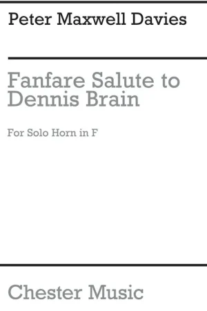 Maxwell Davies P. Fanfare Salute TO Dennis Brain Cor - Commandez en ligne