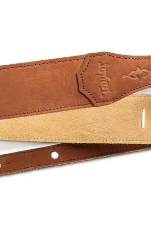 Sangle Taylor Gemstone 2.5" Sanded Leather Guitar Strap Medium Brown | Envoi rapide