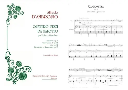 Qualité premium - D'ambrosio A. Pieces de Salon Violon
