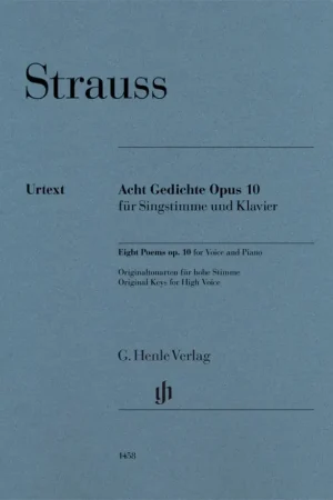Strauss R. Poemes OP 10 Voix Haute - Vente flash