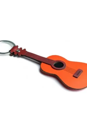 Bientôt épuisé | Porte Cle Guitare Acoustique en Cuir