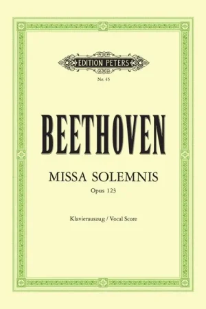 Beethoven L.v. Missa Solemnis OP 123 Chant Piano | Nouveau produit
