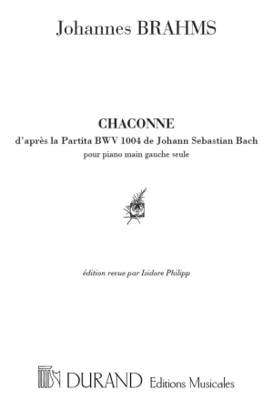 Commandez dès aujourd'hui - Bach / Brahms Chaconne Piano Main Gauche-1