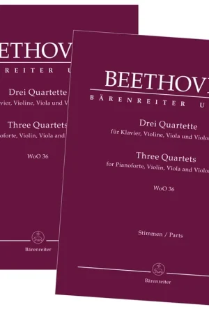 Beethoven L.v. Quatuors Woo 36 Piano, Violon, Alto, Violoncelle - Offre exceptionnelle