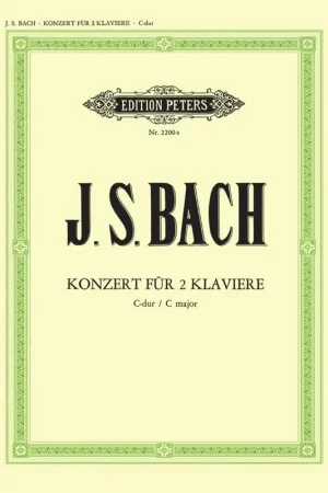 Bach J.s. Double Concerto Bwv 1061 2 Pianos - Prix réduit
