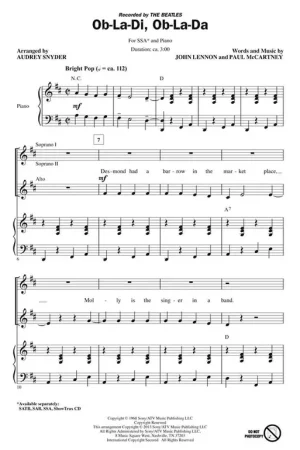 Affaire à saisir | John Lennon/ Paul MC Cartney OB-LA-DI, OB-LA-DA Choeur Ssa