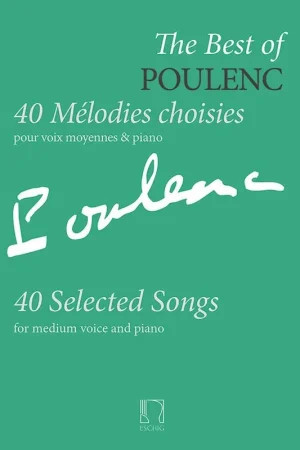Tout juste disponible | Poulenc F. The Best - 40 Melodies Choisies Voix Moyenne