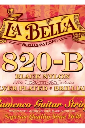 Jeu de Cordes Classique la Bella 820B Flamenco Black Nylon - Disponible
