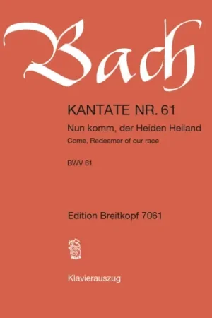Bach J.s. Cantate Bwv 61 Choeur - Prix cassé