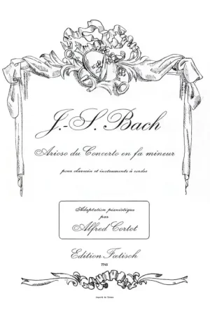 Bach J.s. Arioso Piano | Disponible