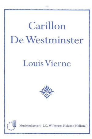 Commandez dès aujourd'hui - Vierne L. Carillon de Westminster Orgue