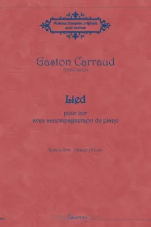 Commandez dès maintenant | Carraud G. Lied Cor