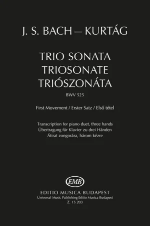 Très bien noté - Bach J.s. Trio Sonate Bwv 525 First Movement Piano 2 et 3 Mains