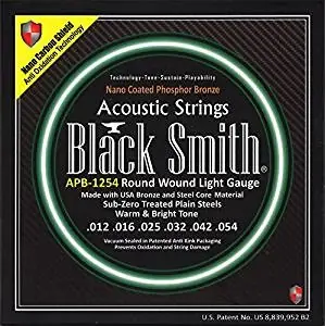 Tout juste disponible | Jeu de Cordes Acoustique Black Smith AOT-PB1254 12/54