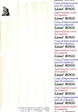 Rogg L. Cours D'improvisation Tonale Vol 1 Orgue - Premium
