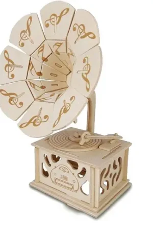 Quay Woodcraft Construction Kit Gramophone - Qualité supérieure