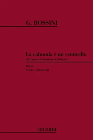 Très populaire - Rossini G. la Calunnia E UN Venticello Chant Piano
