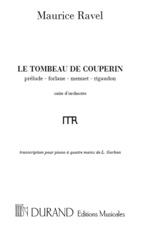 Ravel M. le Tombeau de Couperin Piano 4 Mains | Achetez maintenant