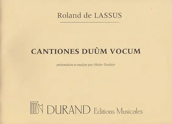 de Lassus R. Cantiones Duum Vocum - Prix choc