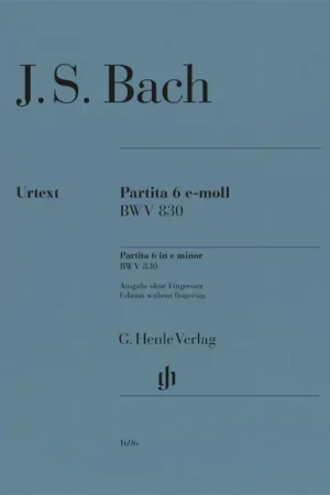 Tendance - Bach J.s. Partita N°6 MI Mineur Bwv 830 Piano-1