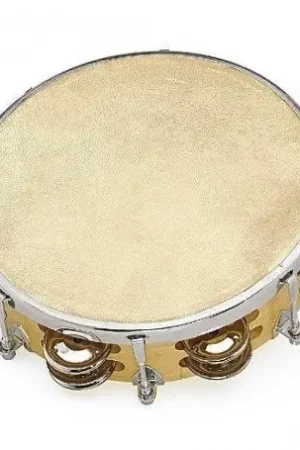 Tambourin Peau Naturelle 20 CM Avec Cymbalettes | Promo exceptionnelle