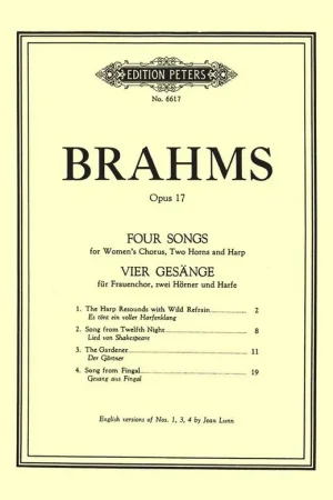 Brahms J. 4 Choruses OP 17 Chant | Direct fabricant