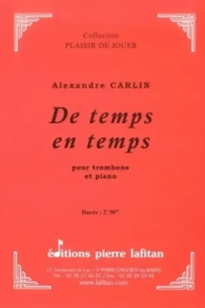 Carlin A. de Temps en Temps Trombone Piano | Haute qualité