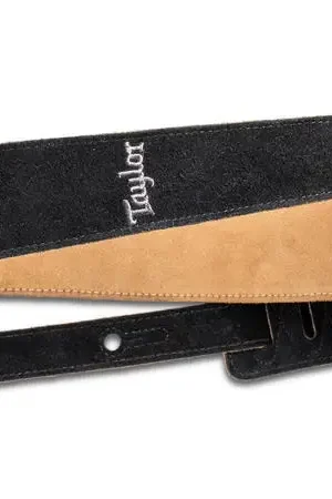 Sangle Taylor 2.5" Embroidered Suede Guitar Strap Black | Offre spéciale