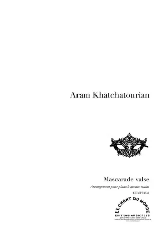 Khatchaturian A. Mascarade Valse Piano 4 Mains - Dernière chance