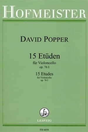 Remise supplémentaire - Popper D. 15 Etudes Opus 76 Vol 1 Violoncelle