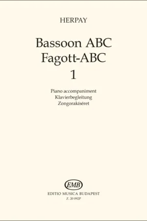 Prix spécial | Herpay A. Bassoon Abc 1 Piano Avec Accompagnement