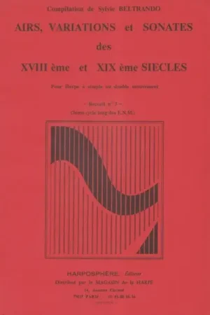 Offre limitée - Beltrando S. Airs, Variation & Sonates Des 18ME et 19ME Siecles Vol 3 Harpe