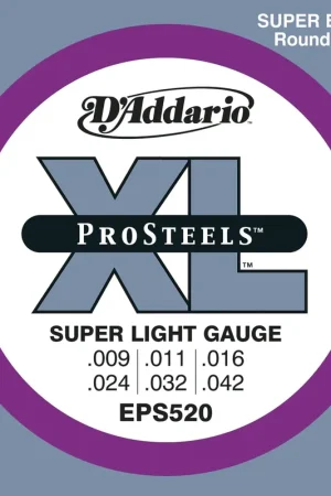 Qualité professionnelle | Jeu de Cordes D'addario ESP520 9/42 Prosteel File Rond