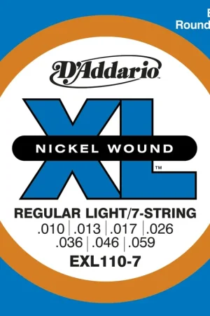 Prix avantageux | Jeu de Cordes D'addario Regular Light 7C EXL110-7