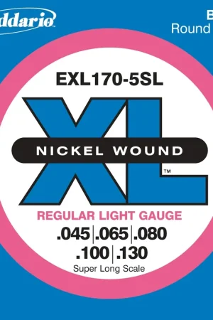 Jeu de Cordes Basse D'addario EXL170-5SL File Rond Nickel | Nouveau chez nous