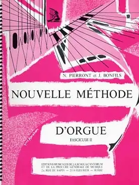 Disponible dès maintenant | Pierront N./bonfils J. Nouvelle Methode D' Orgue Vol 2