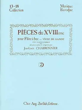 Charbonnier J.l. Pieces 18ME Siecle Vol 2 Flute A Bec Soprano | Premium