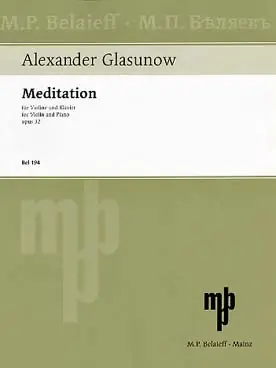 Remise - Glazounov A. Meditation OP 32 Violon