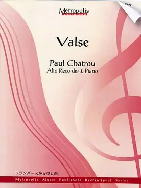 Chatrou P. Valse Flute A Bec Alto - Nouveau lancement
