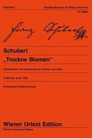 Schubert F. Variations ON Trockne Blumen Flute - Haute qualité