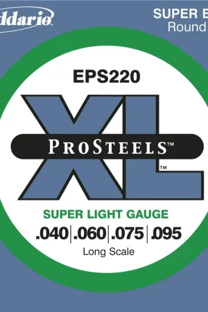 Très demandé - Jeu de Cordes Basse D'addario EPS220 Prosteel File Rond 40/95