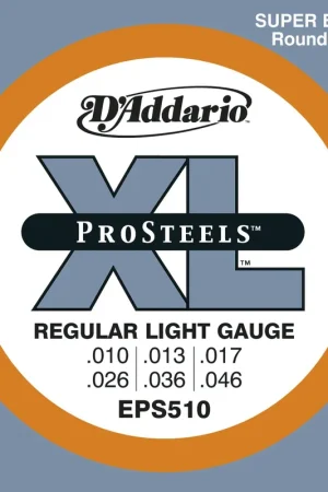 Petit prix - Jeu de Cordes D'addario EPS510 10/46 Prosteel File Rond