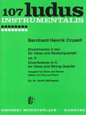 Crusell B.h. Divertimento OP 9 Hautbois - Réduction